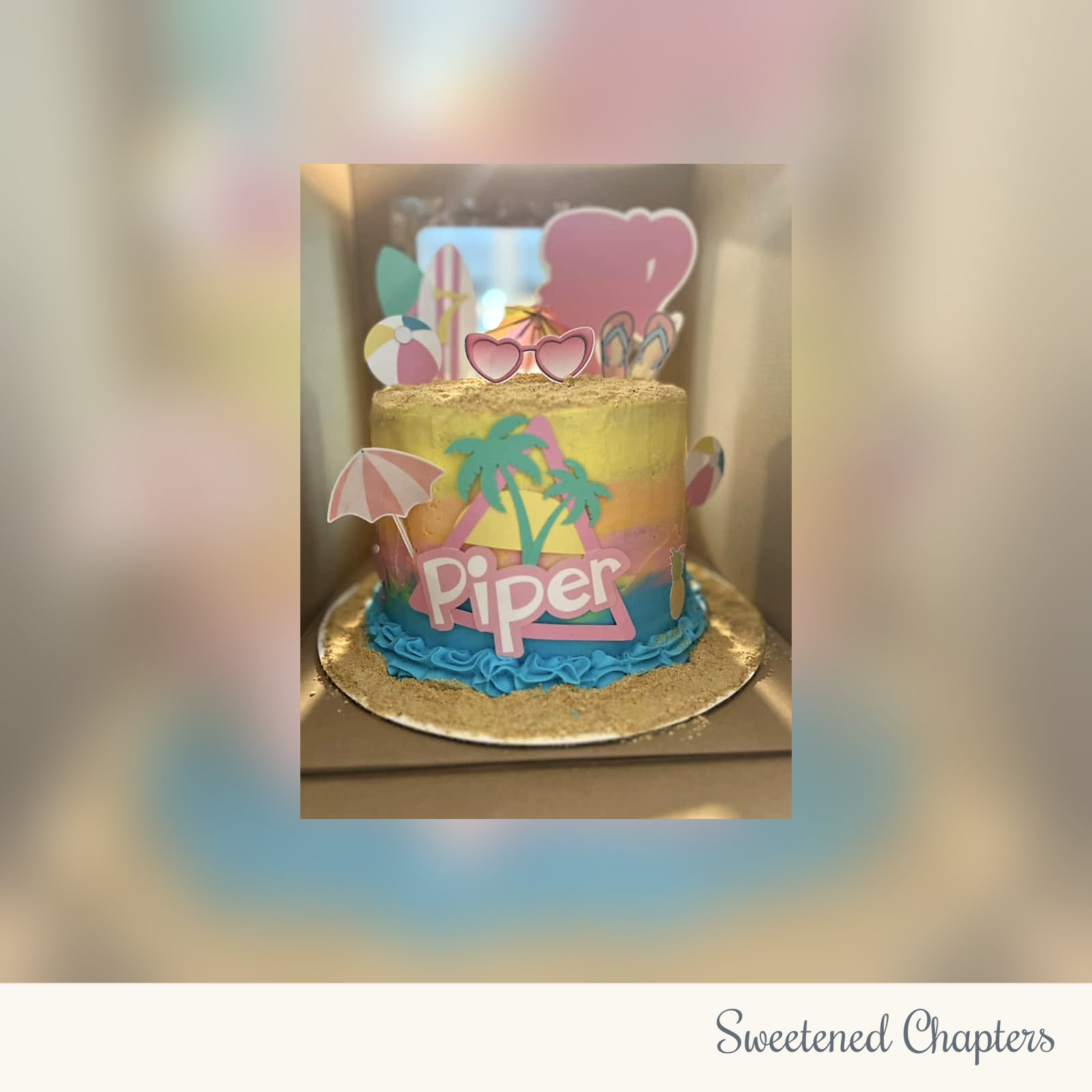 BeachTheme_3tier_9inch by Sweetened Chapters